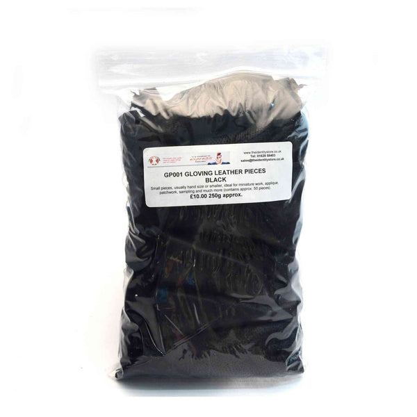 gloving leather black pieces