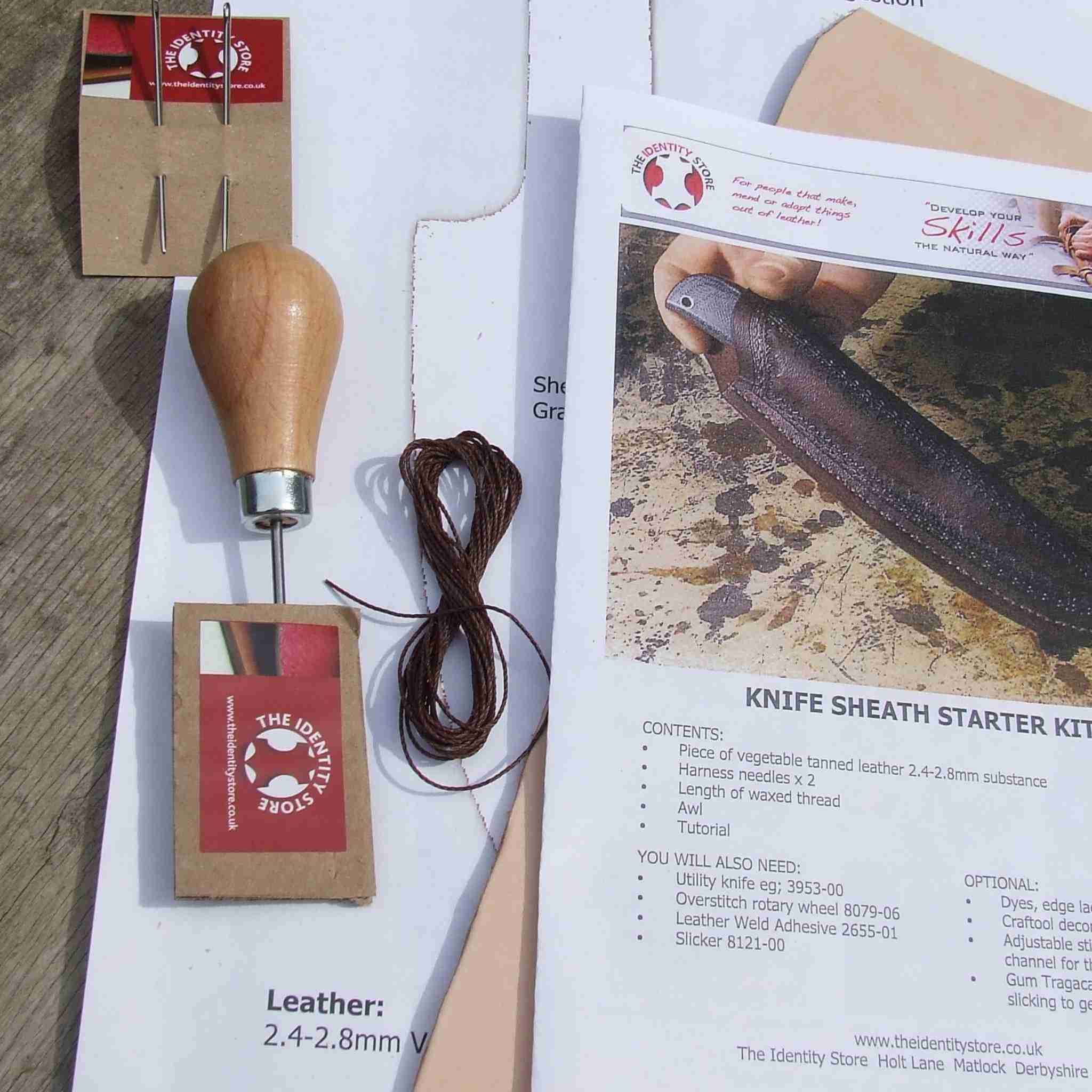 Make your own leather knife sheath with our starter pack