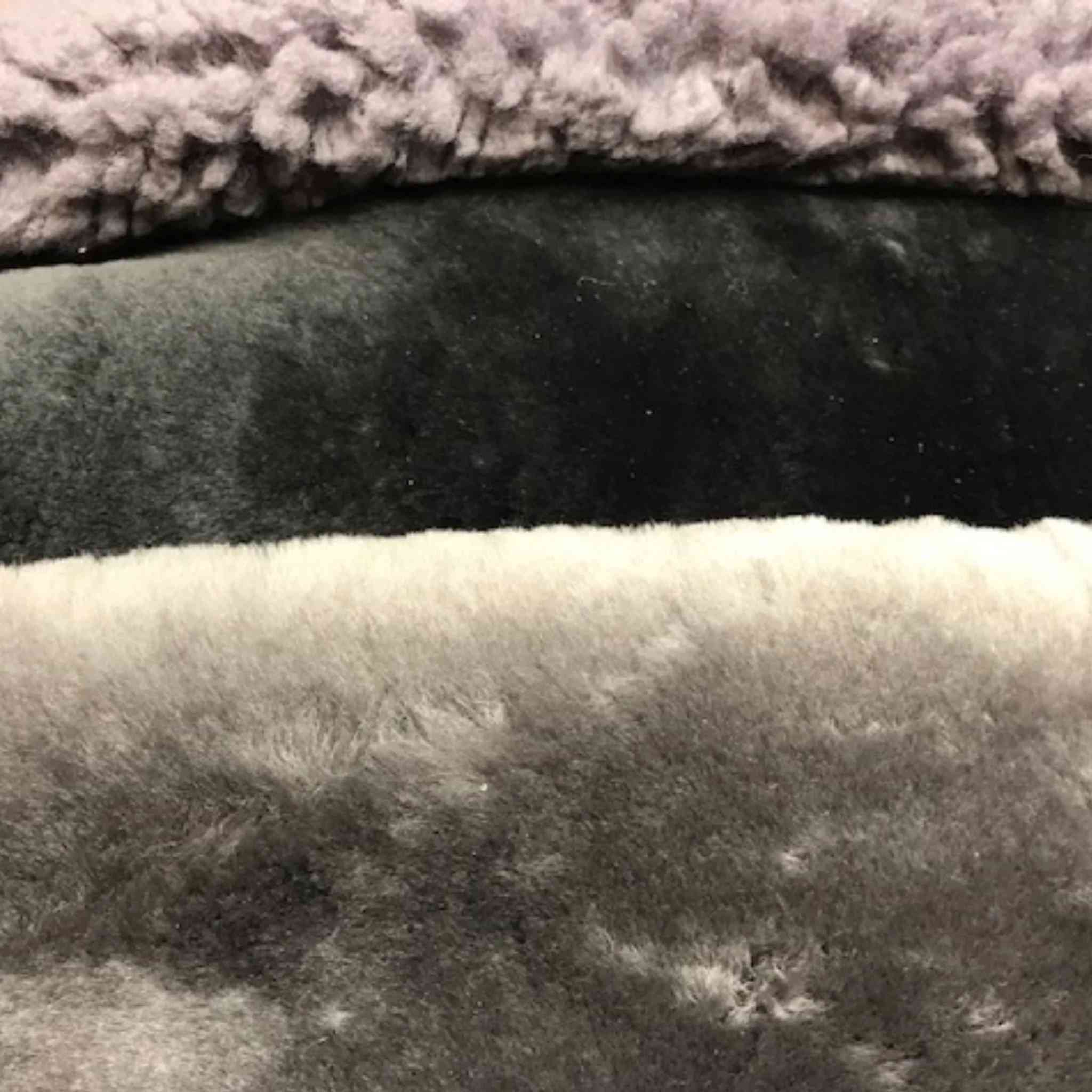 Medium pile luxury sheepskin in greys from Identity Leathercraft