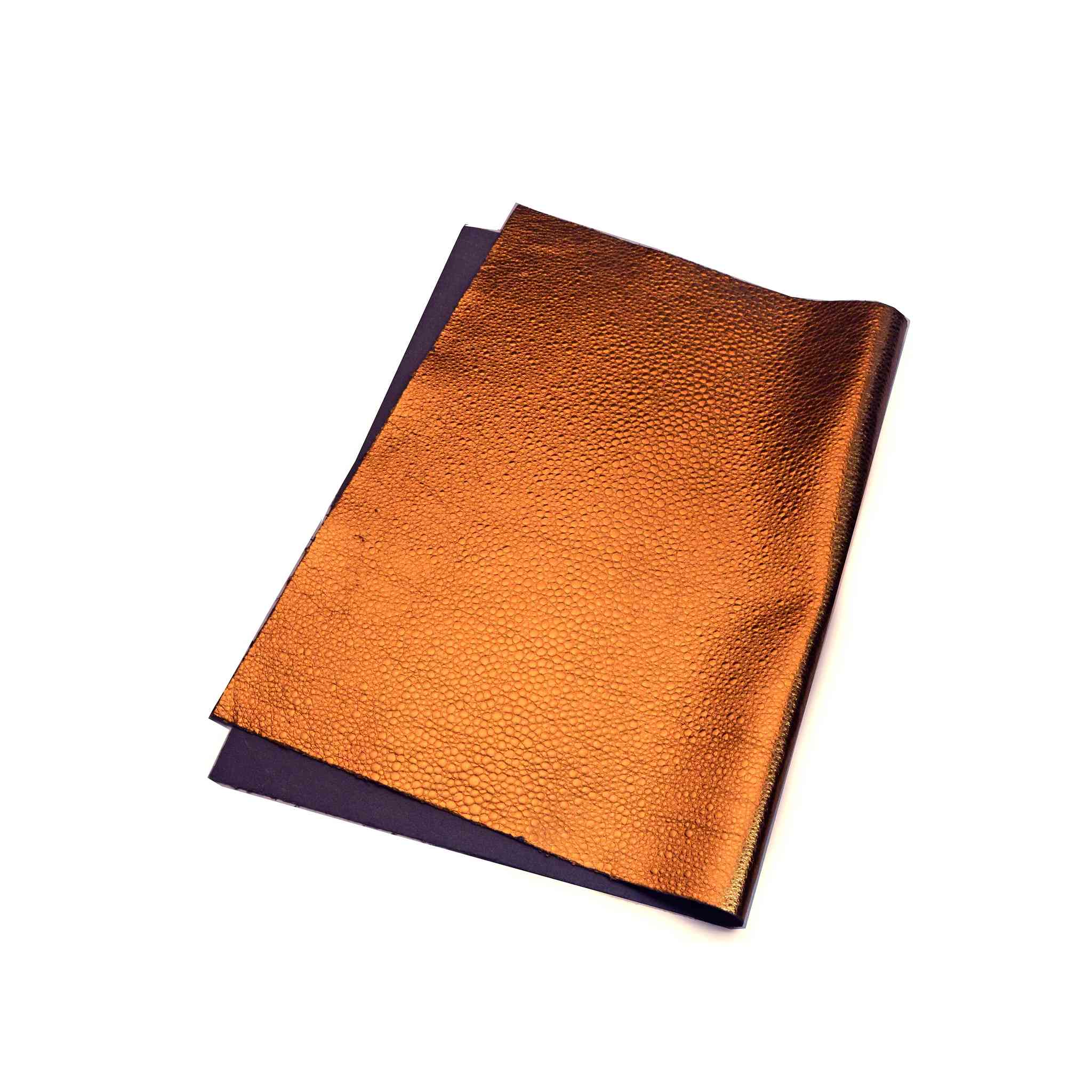 Copper Pebble Foil Leather