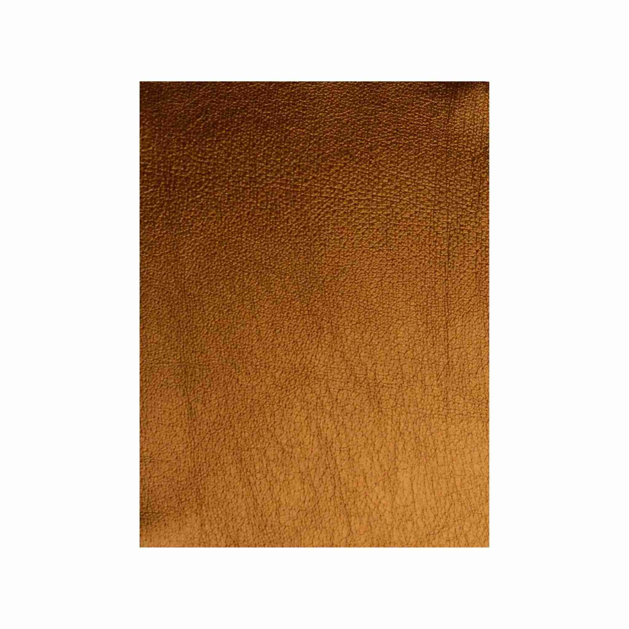 Copper Metallic leather of exceptional quality that is suitable for hand or machine stitching.