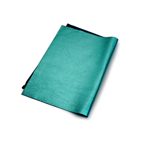 Load image into Gallery viewer, Aquamarine Metallic Foil Leather
