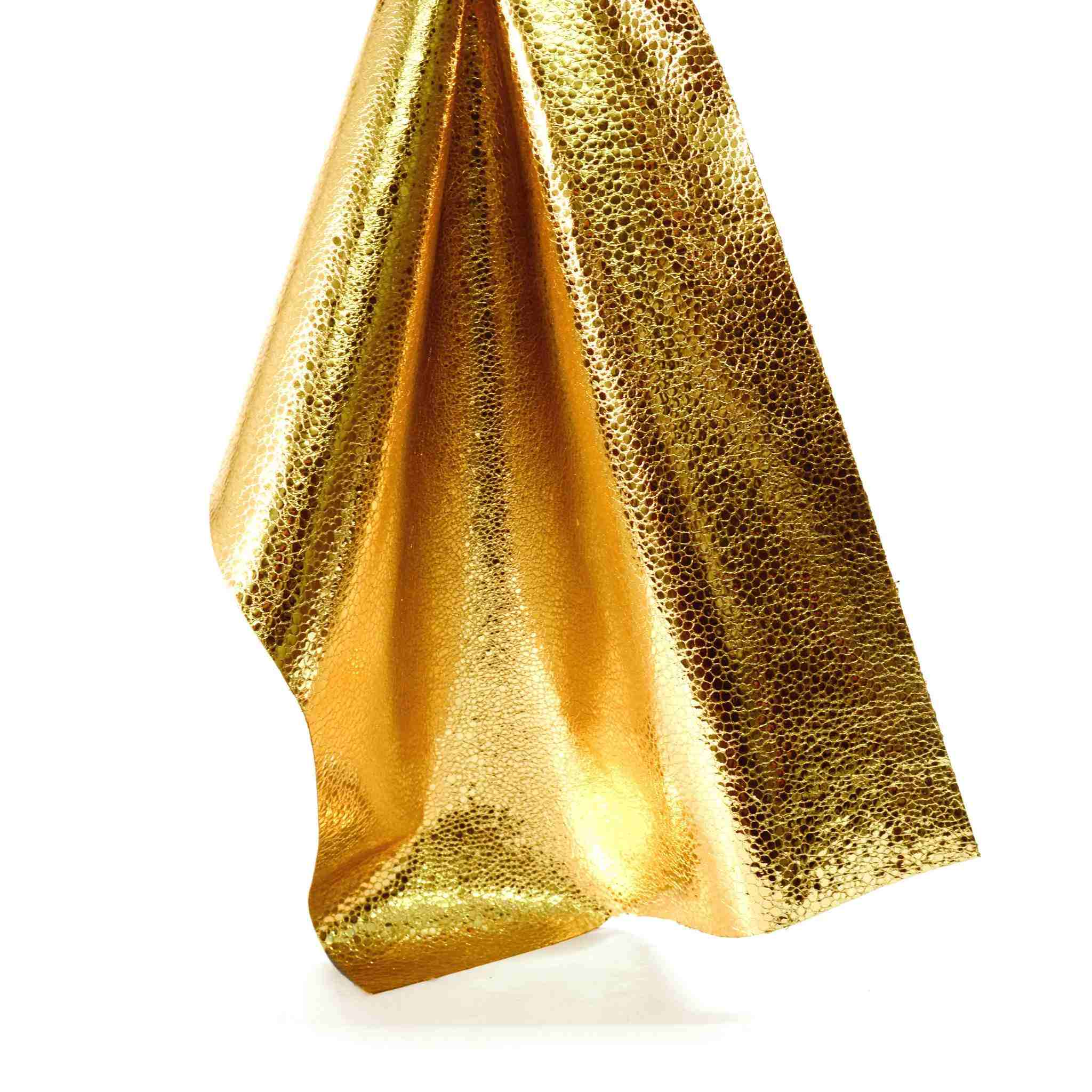 Gold Pebble Foil Leather from Identity Leathercraft