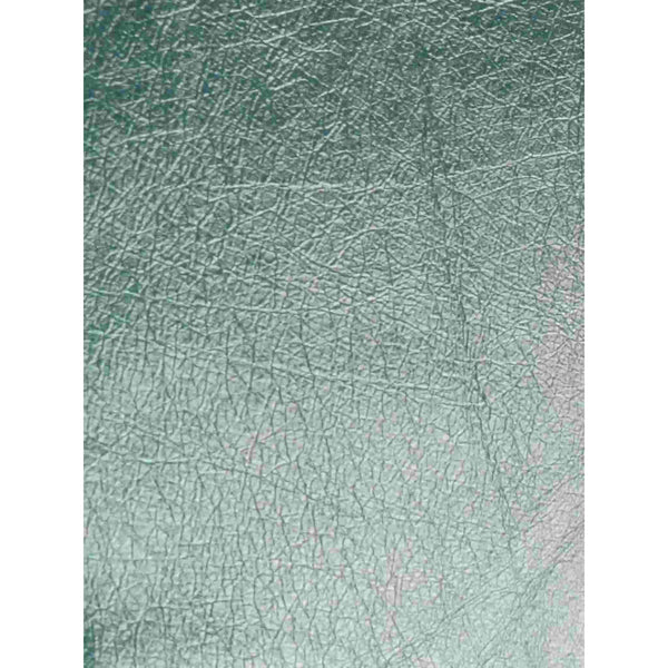 Iced Blue Metallic Foil Leather