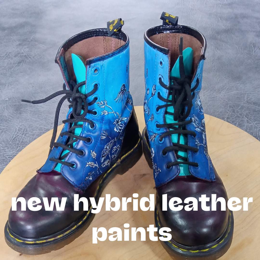 use our hybrid leather paints to paint up your doc marten boots!