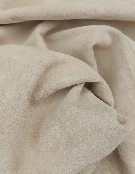 super soft beige suede leather