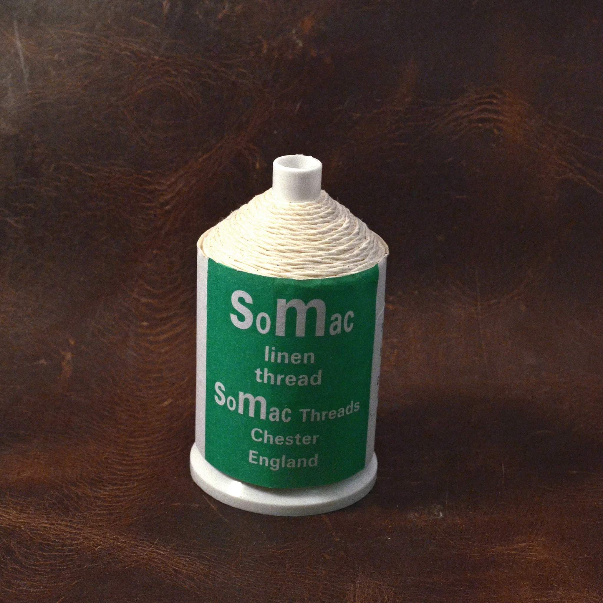 Fine unwaxed linen thread for hand stitching - White