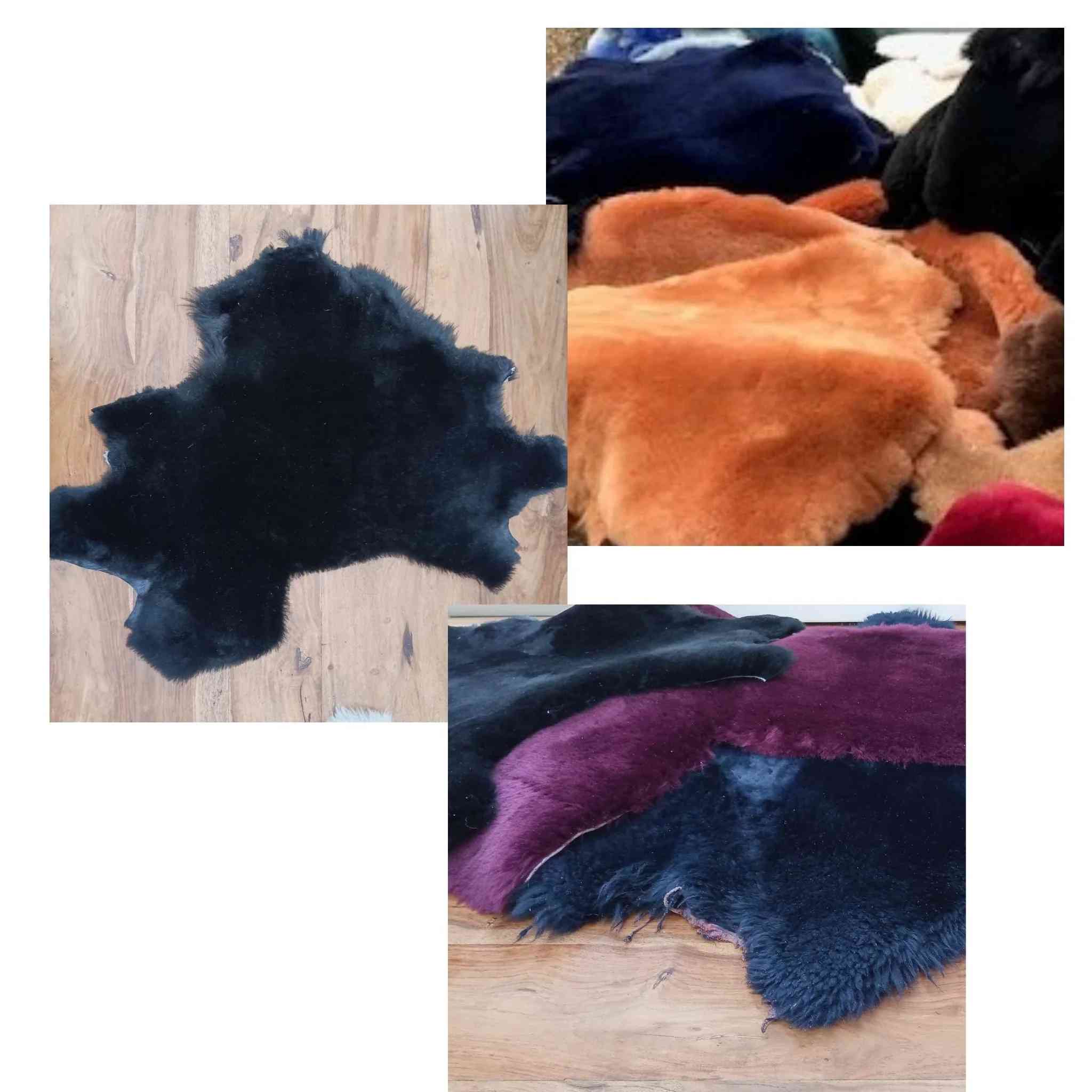 Remnant pieces of wool sheepskin ideal for lining slippers, gloves, or for trim, dog beds and more