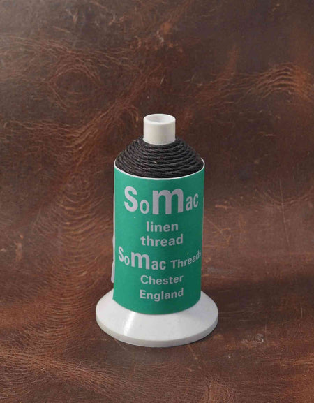 Unwaxed linen thread for hand stitching - Black