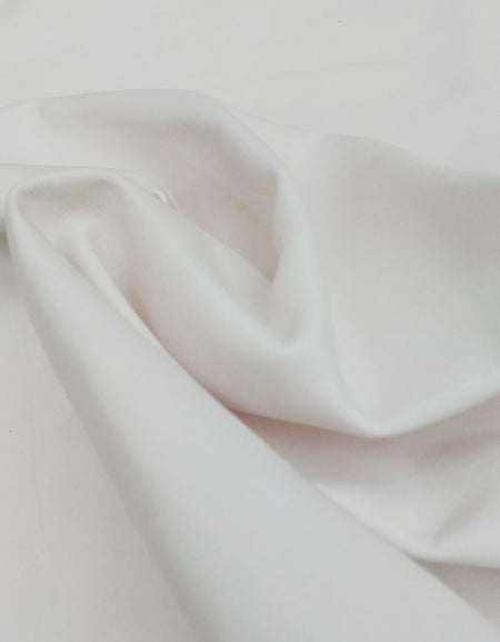 Soft white lightweight leather 0.4-0.6mm., aniline, will dye and marble, ideal for corsetry, pouches, bridal, cos-play and more