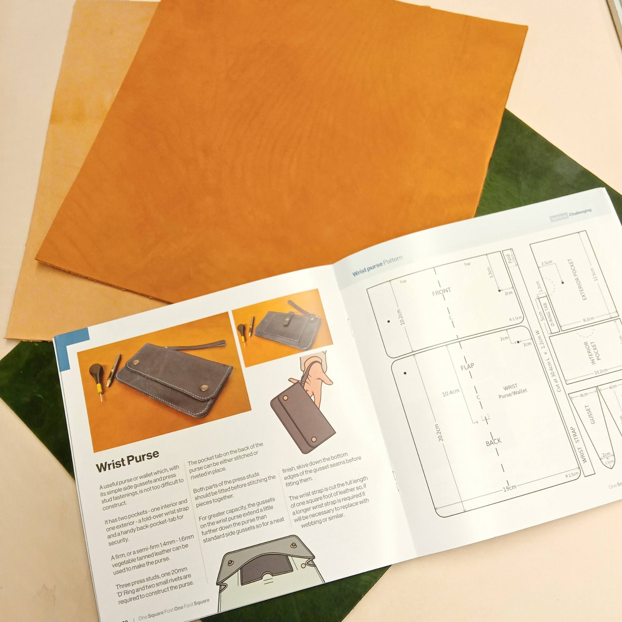 Special edition magazine with lots of leathercraft projects all made from 1sq ft of leather, beautifully illustrated - perfect for beiginners and skilled leatherworkers alike