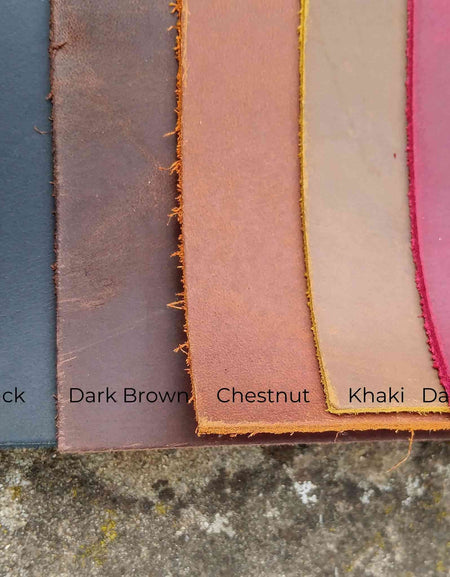 A rugged type leather which gives a pull-up effect, from Identity Leathercraft.