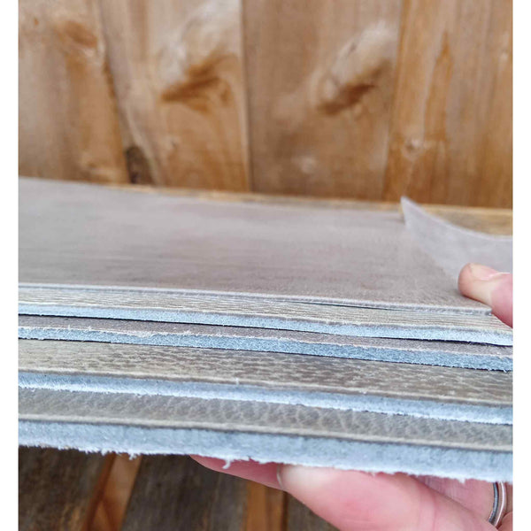 Leather for speedy heat forming into hardened and durable shapes such as knife sheaths, trays and bowls, product or gadget stands, masks and arm braces.