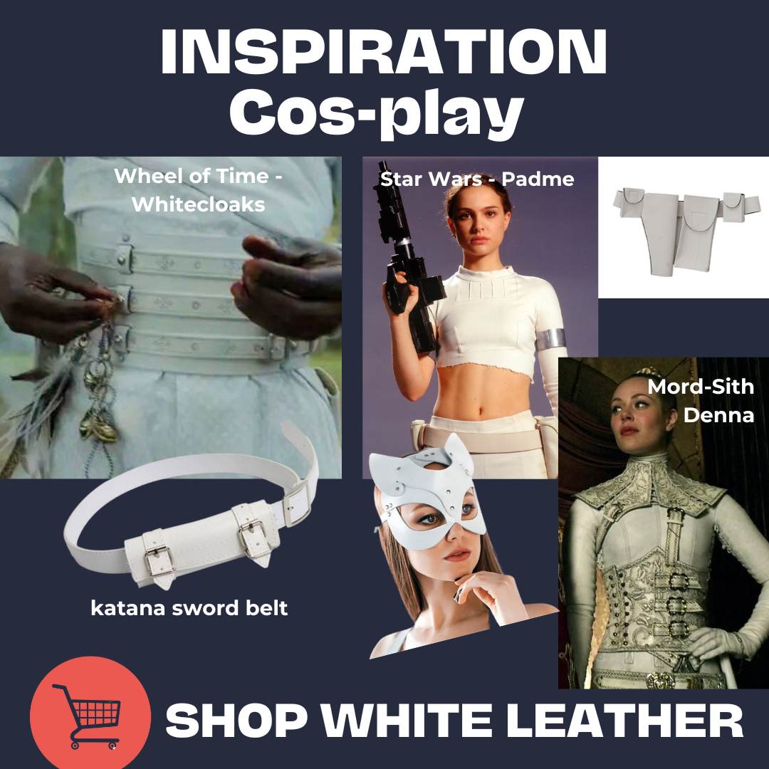 using the white alum tanned Identity Heritage leather for your cos-play, ideal for white leather belts, straps, pouches, armour