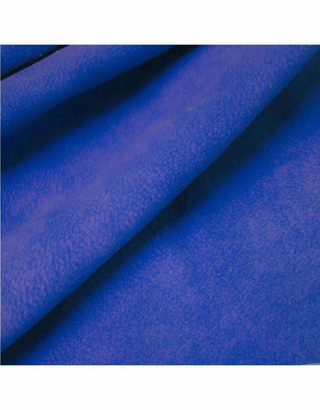 Striking electric blue soft suede ideal for cushions, dress making, waistcoats, bag, belt and box linings
