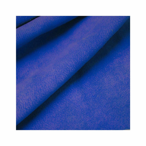 Striking electric blue soft suede ideal for cushions, dress making, waistcoats, bag, belt and box linings