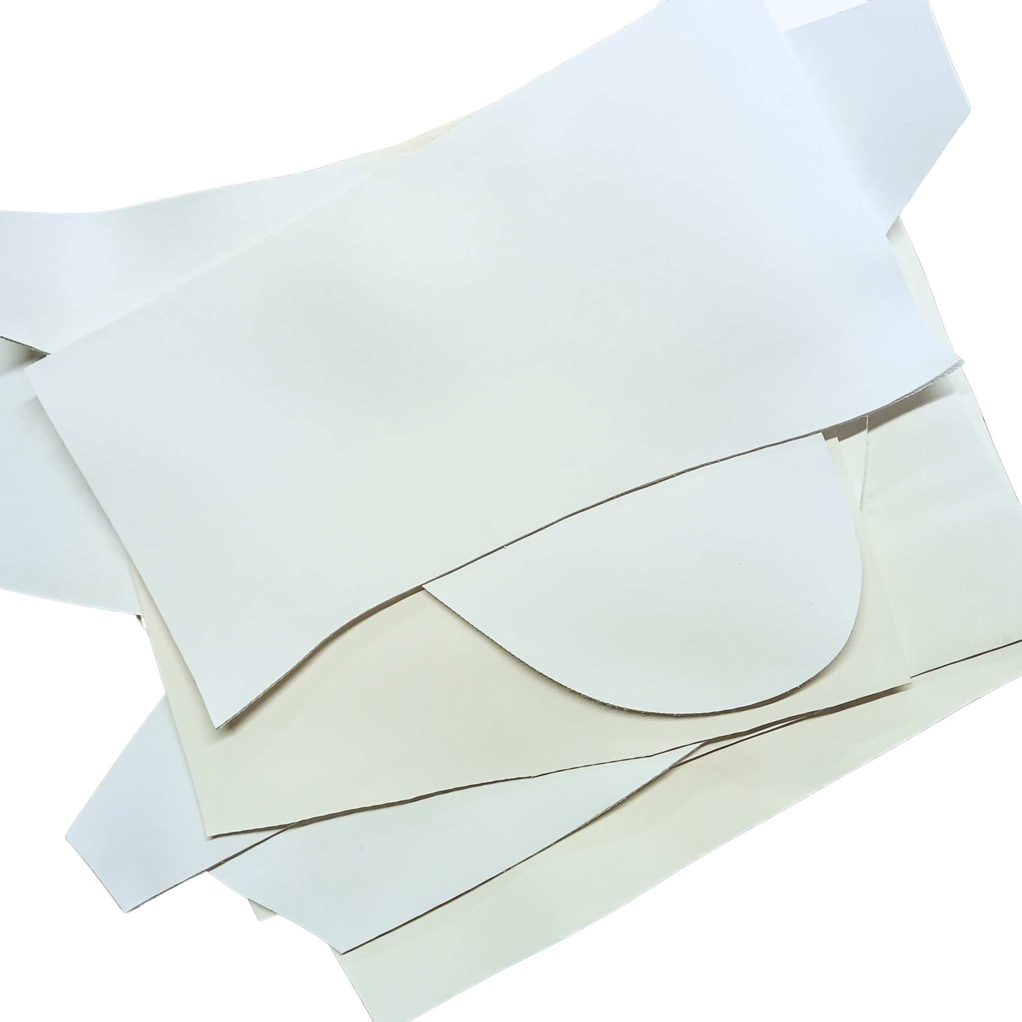 Pack of creamy white leather pieces for leather craft, marbling, wallet making, eco friendly leather