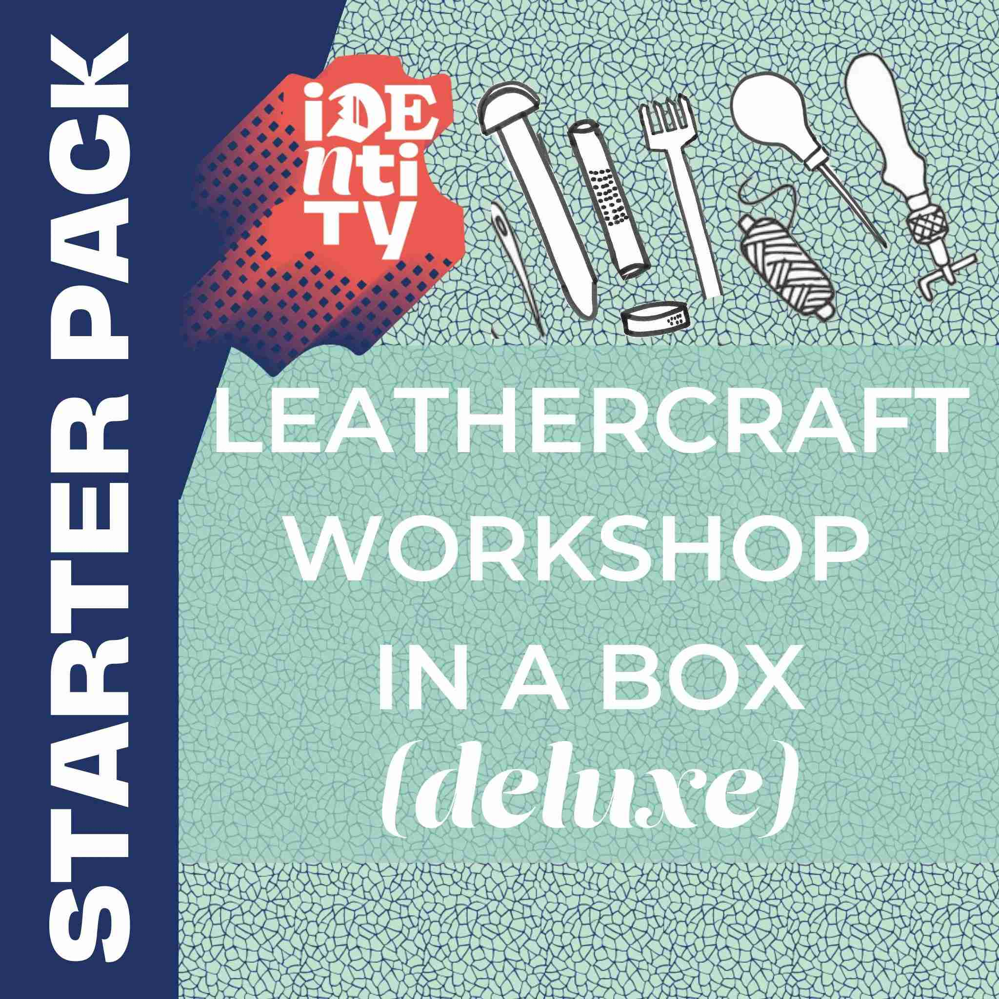 purchase a deluxe leathercraft starter pack with everything you need to get started making leathercraft projects, gift idea for beginners