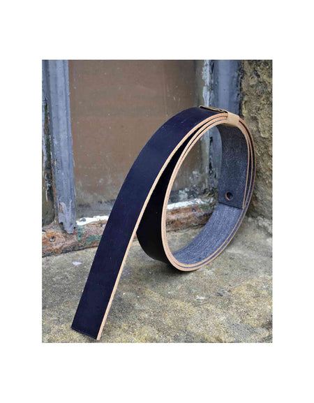 English Bridle Leather Strip Navy 3.0-3.5mm from Identity Leathercraft