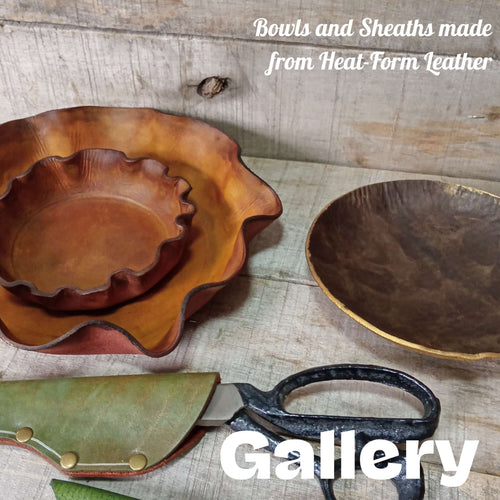 Load image into Gallery viewer, Leather for speedy heat forming into hardened and durable shapes such as bowls, knife sheaths, masks and armour.
