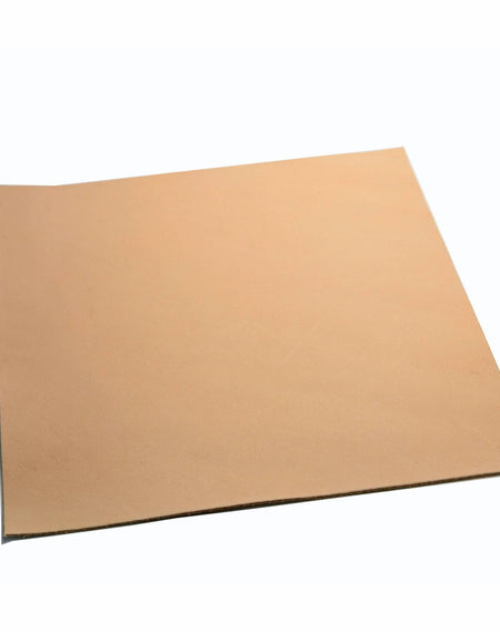 Craft cut square of natural vegetable tanned kangaroo leather, heavyweight ideal for falconry anklets, hoods, jesses as well as for wallets