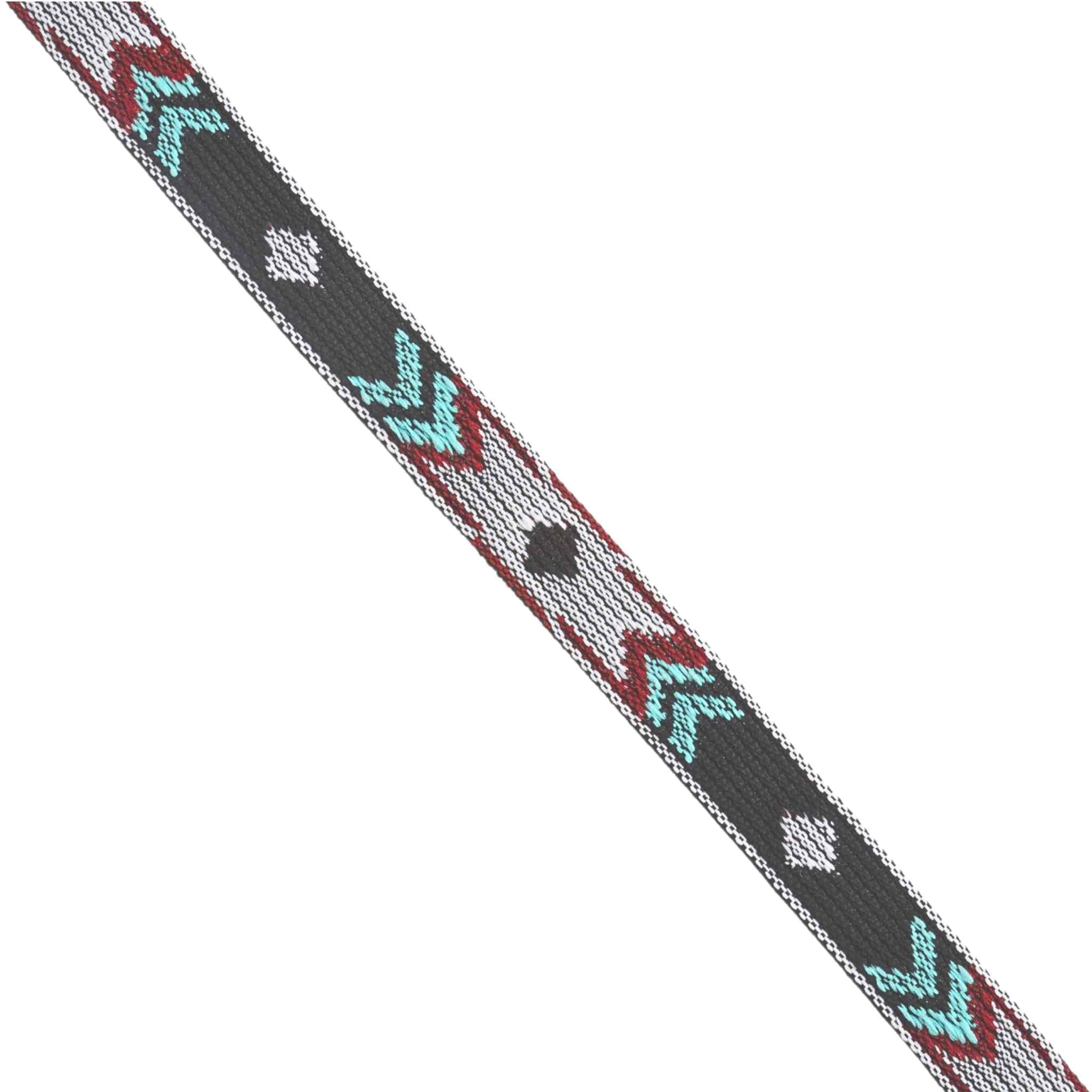 Woven strip length for decorating and embellishing craft and fashion projects.. Can be used to make hatbands, inlay for belts, bag straps, appliqué and borders on picture frames. bags, chaps, interior design and clothing; In a choice of designs based around Native American themes.