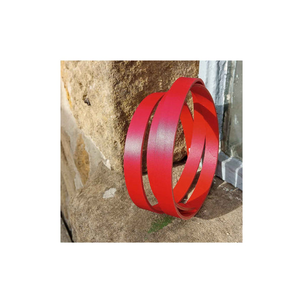 ed Dyed Leather Veg Tan Cowhide Strip 3.0-3.5mm from Identity Leathercraft