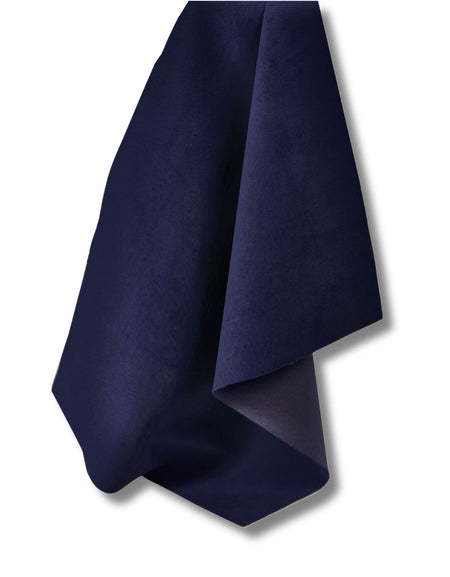 Dark navy soft suede ideal for machine sewing , for making clothes, linings, cushions etc