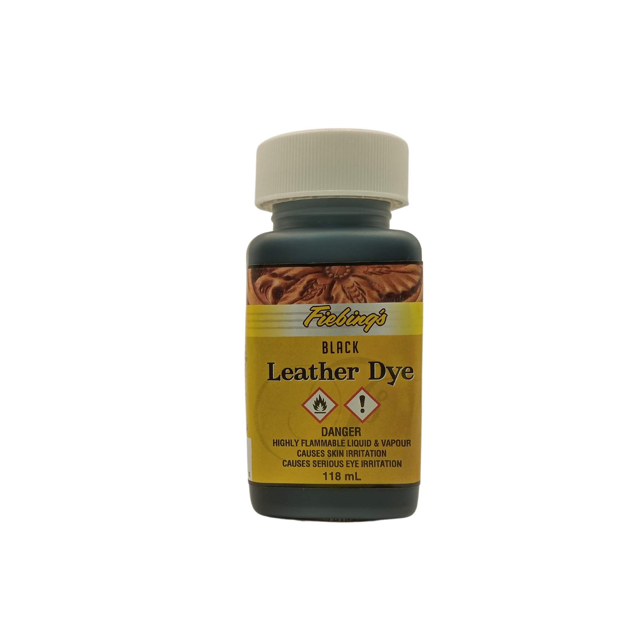Solvent based leather dye for dyeing vegetable tanned leather - Black