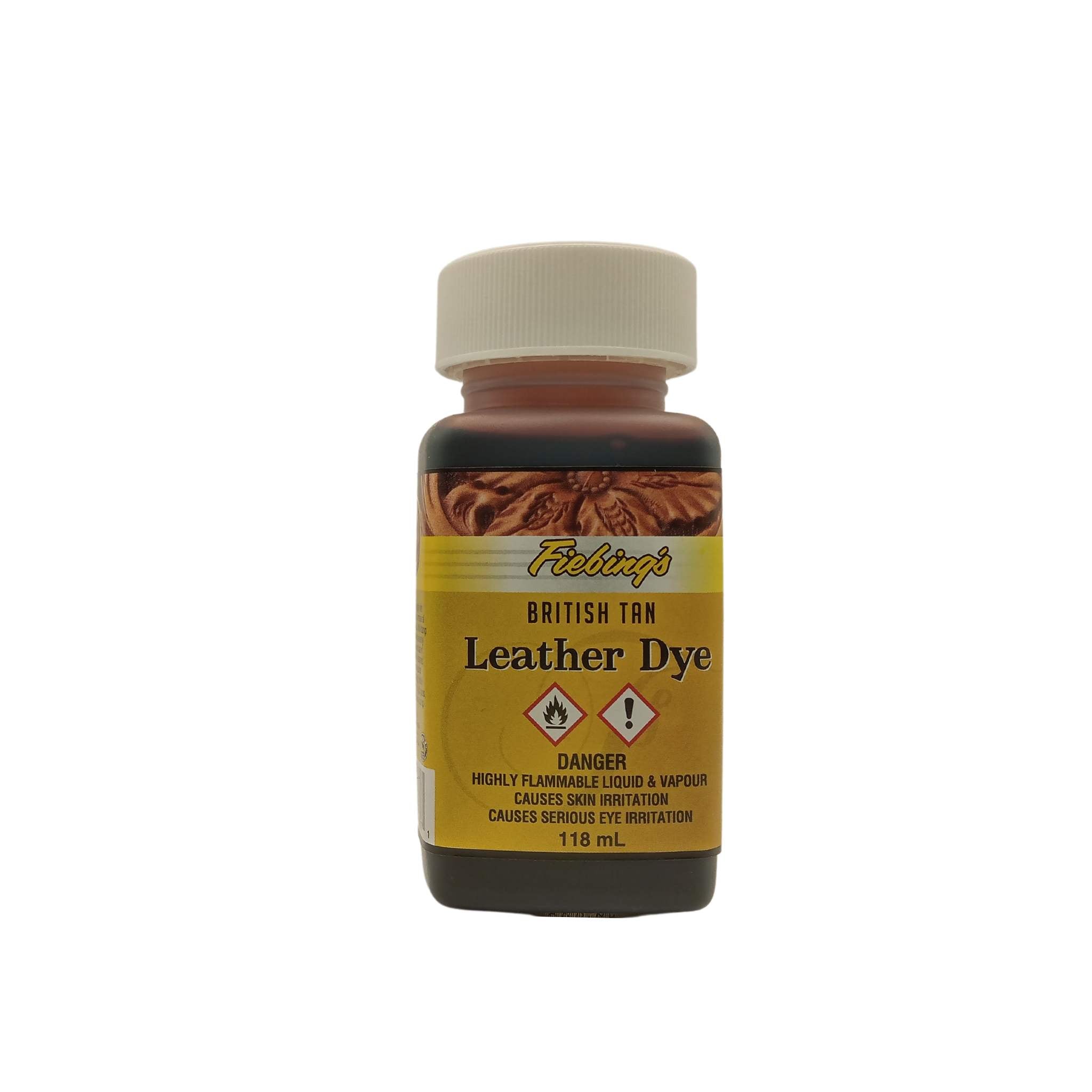 Dye your leathercraft projects with this Fiebing's solvent based leather dye - British Tan