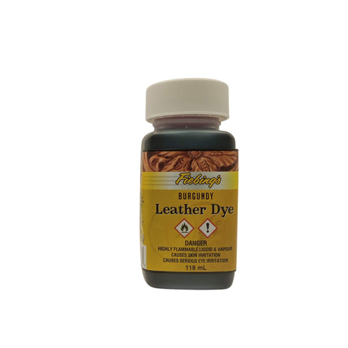 Load image into Gallery viewer, Dye your leathercraft projects with this Fiebing&#39;s solvent based leather dye - Burgundy
