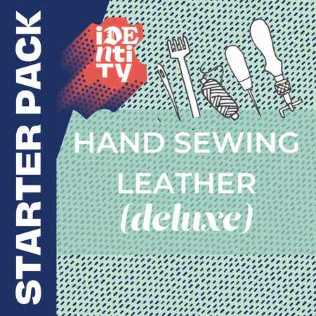 Identity starter kit with tools for hand sewing leather - all you need to get started in leathercraft, great gift idea, third anniversary