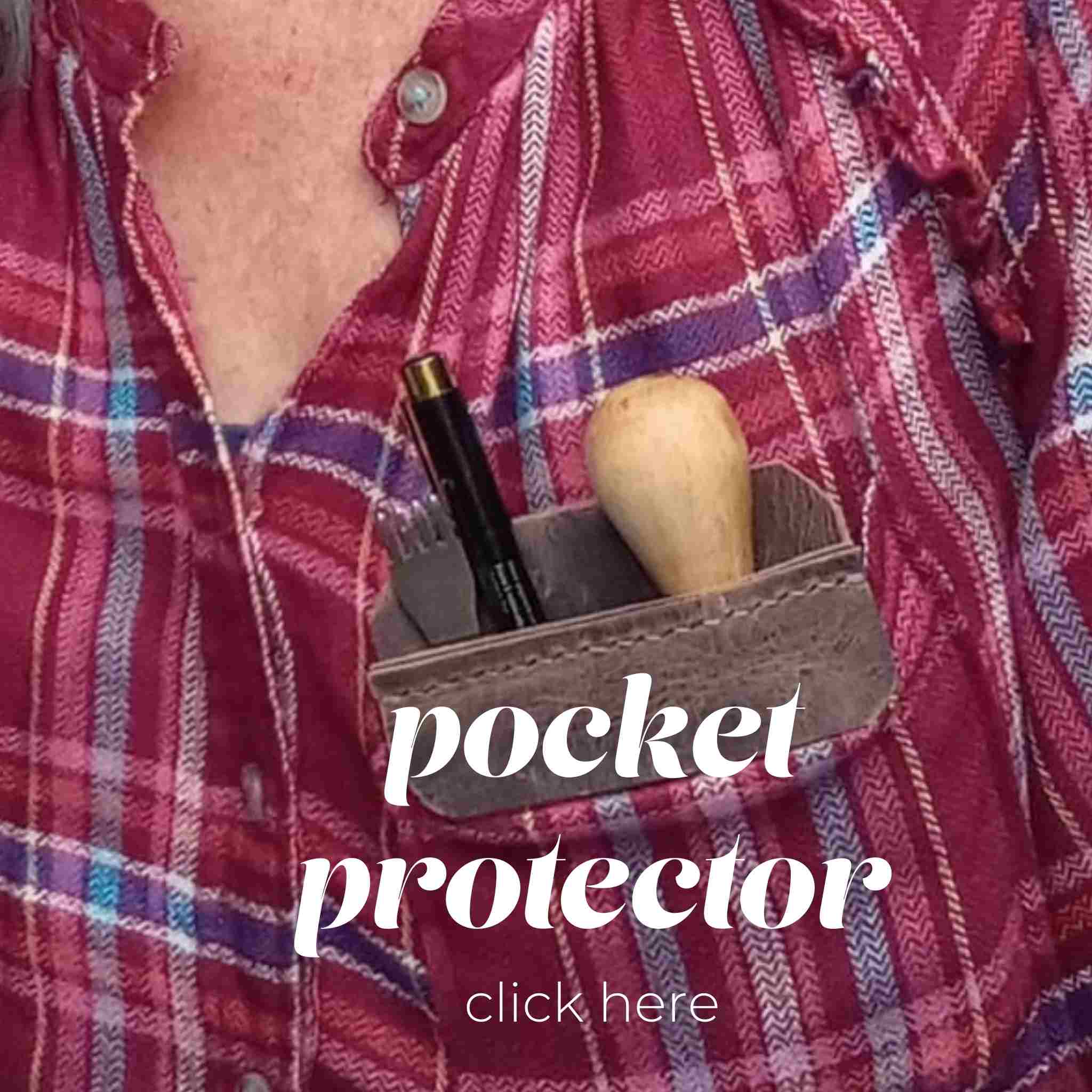 Free leathercraft project template and tutorial make your own pocket protector for jeans, jackets 