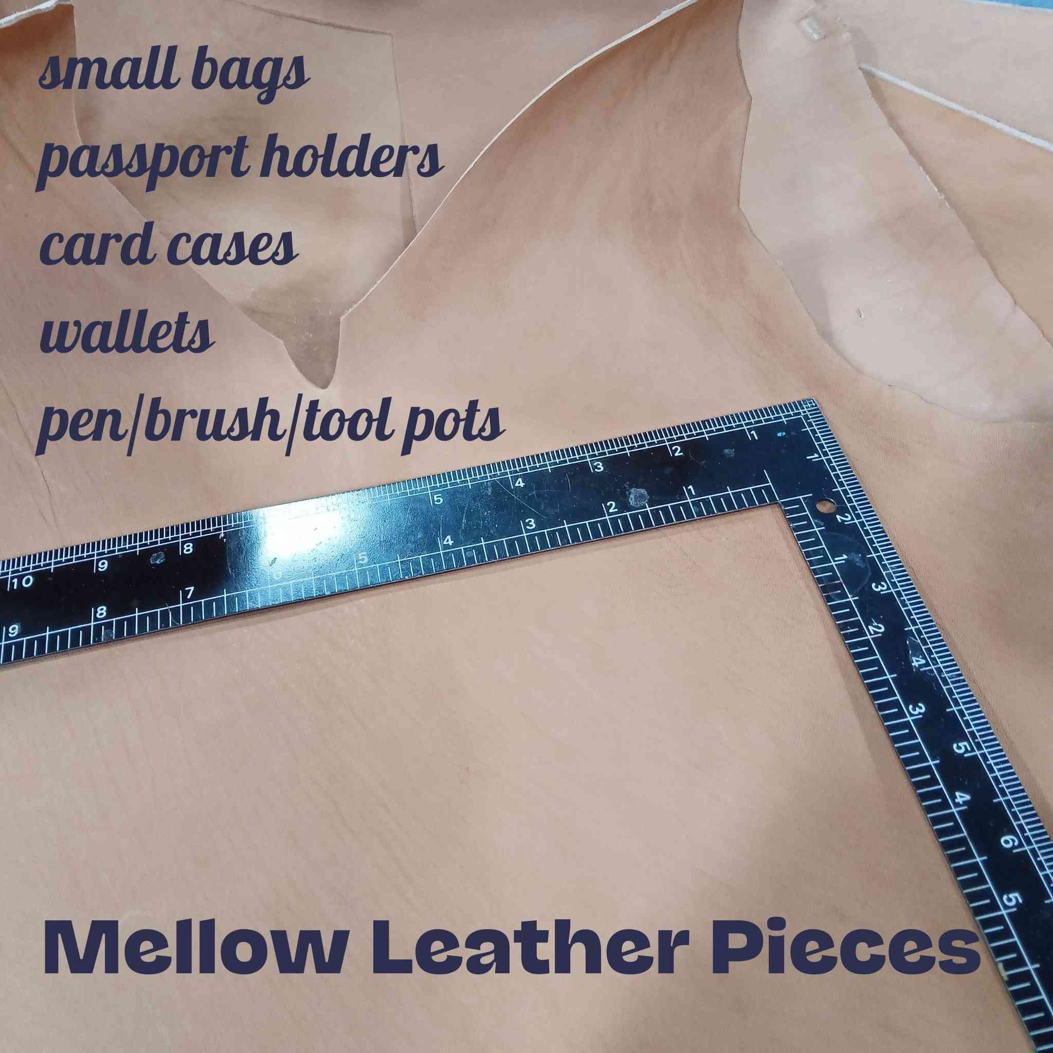 Scrap UK Leather remnants lightweight ideal for wallets, passport cases, book journal covers.