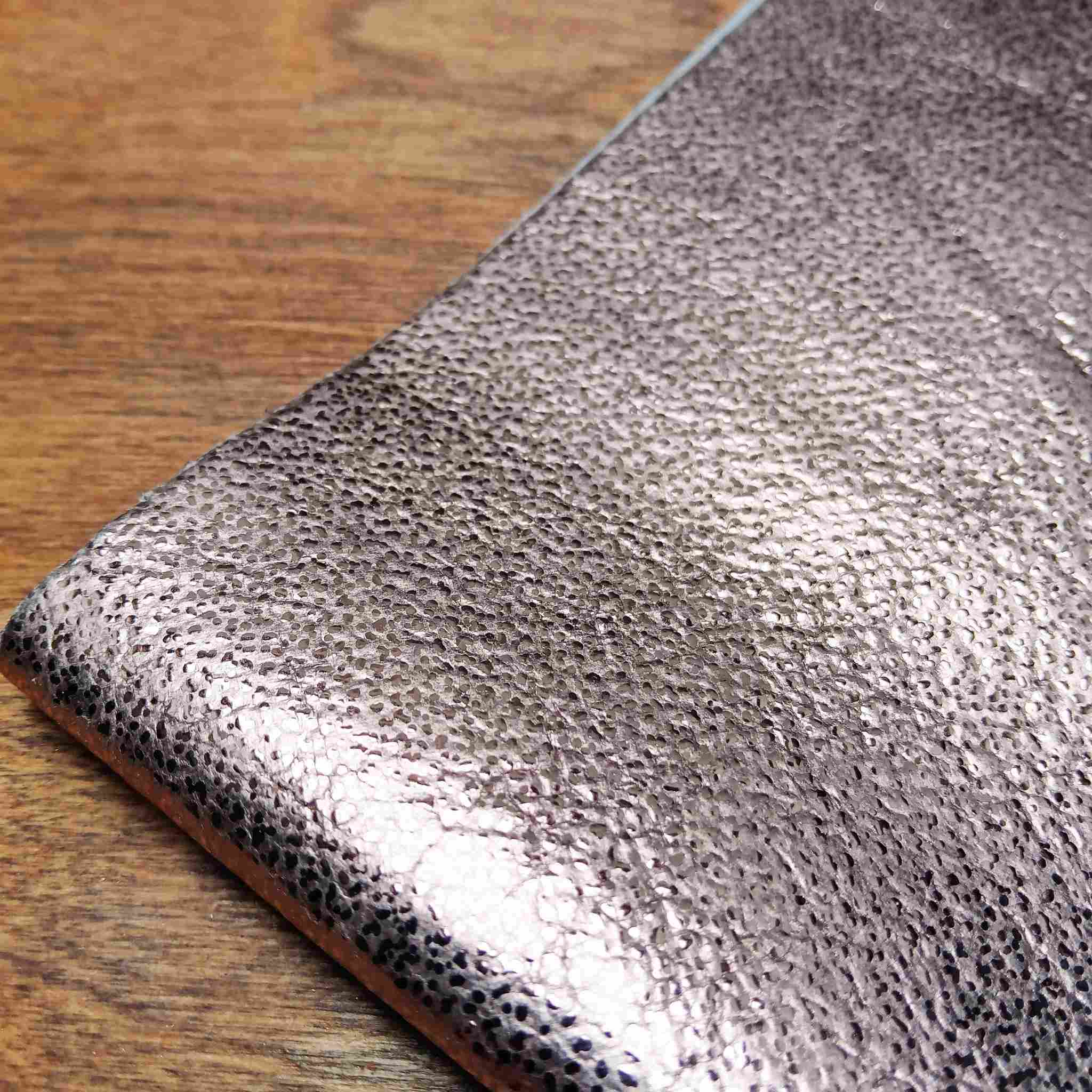 A3 craft size Iced Pink Metallic leather with a brilliant sparkle, exceptional quality that is suitable for hand or machine stitching.