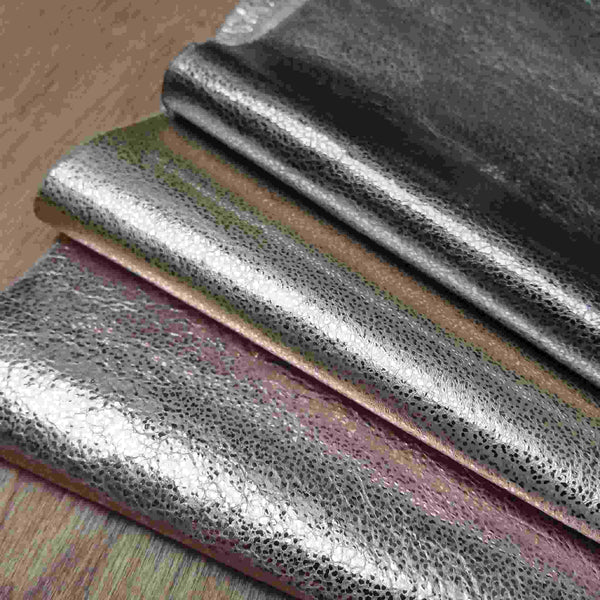 A3 craft size range of Metallic leather with a brilliant sparkle, exceptional quality that is suitable for hand or machine stitching.