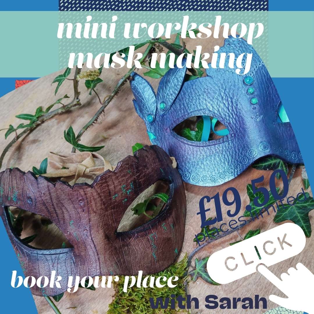 A quick introduction to mask making and the new Heat-Form Leather. Choose from one of 3 designs and shape, colour and paint your own mask, made to fit!