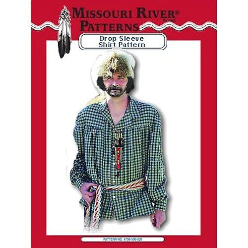 Pattern to make a  hard wearing North American authentic style work shirt from cotton, flannel or calico. Ideal for TV, film costume, re-enactment, living history.