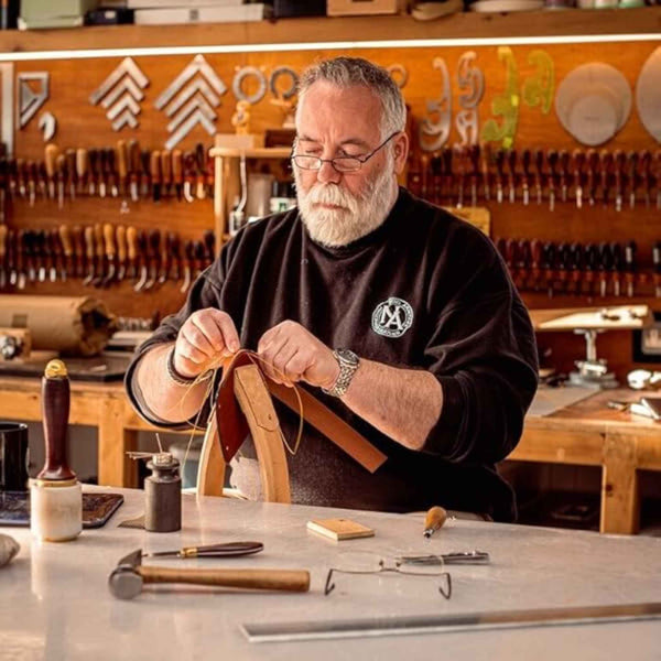 Author and leatherwork expert Nigel Armitage or Armitage Leather
