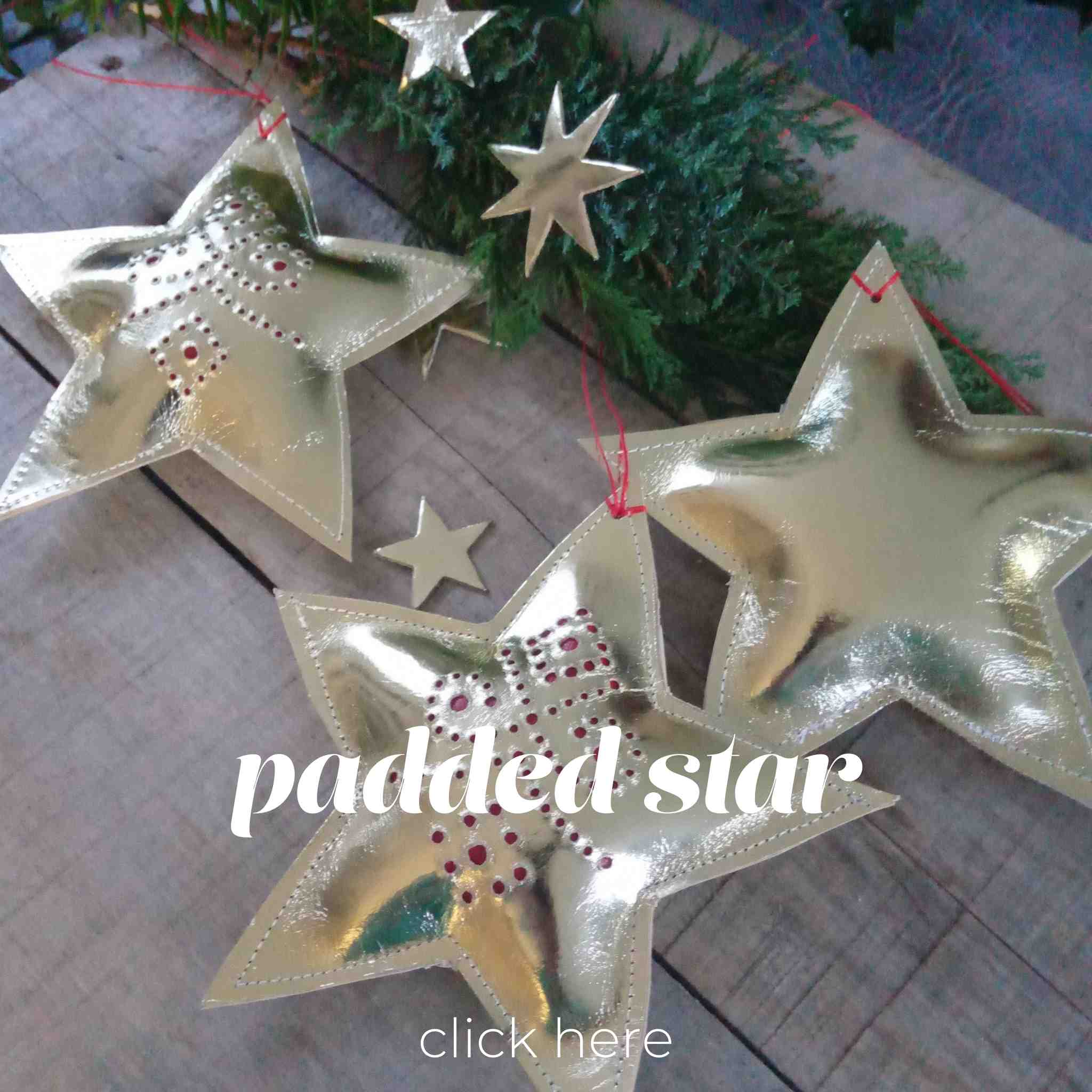 click the link in the description for our free tutorial to make a padded leather Christmas star