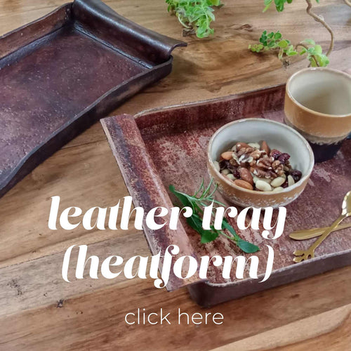 Load image into Gallery viewer, Free project - Make your own leather tea tray using our unique Heat Form leather, quick and easy craft project.
