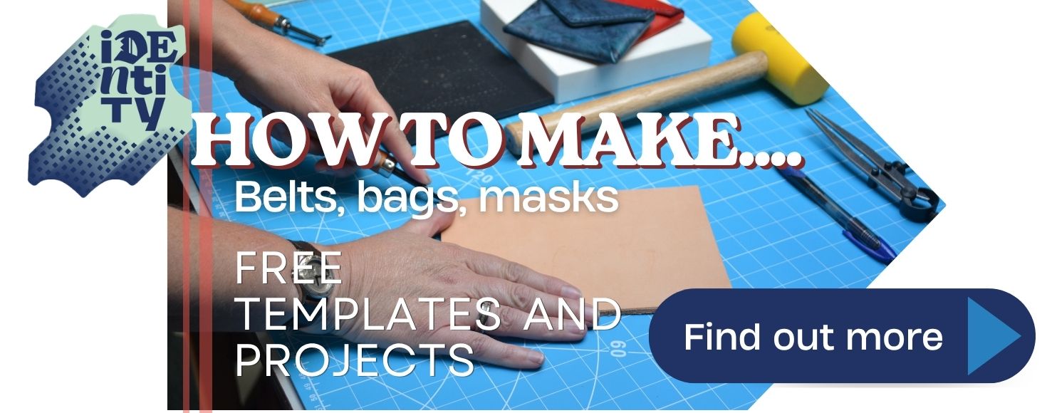 Click to see free templates and projects for making leathercraft belts, masks, aprons, tool rolls and more
