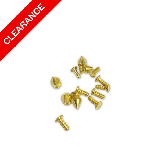 Load image into Gallery viewer, Brass Spike Studs 10pk
