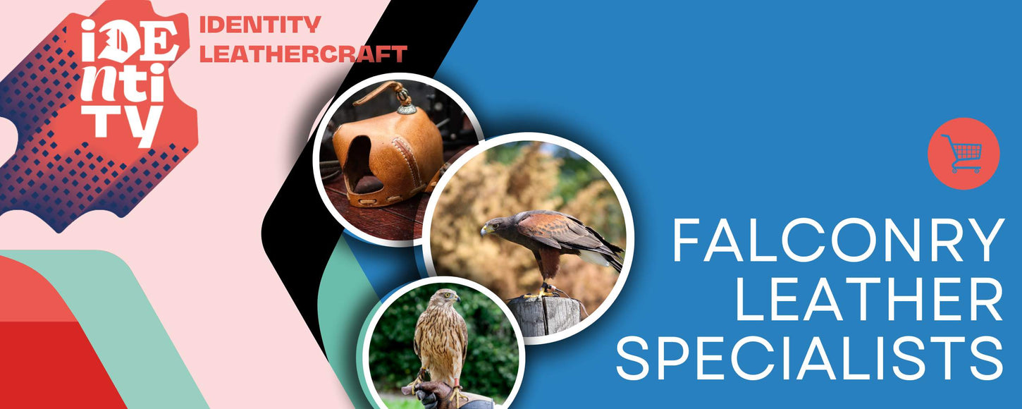 Top UK supplier for specialist falconry leathers for anklets, jesses, gauntlets and hood-making, one stop shop for your leather and materials for making your own equipment...