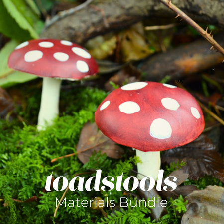 Shop for the materials to make this leathercraft toadstool craft project