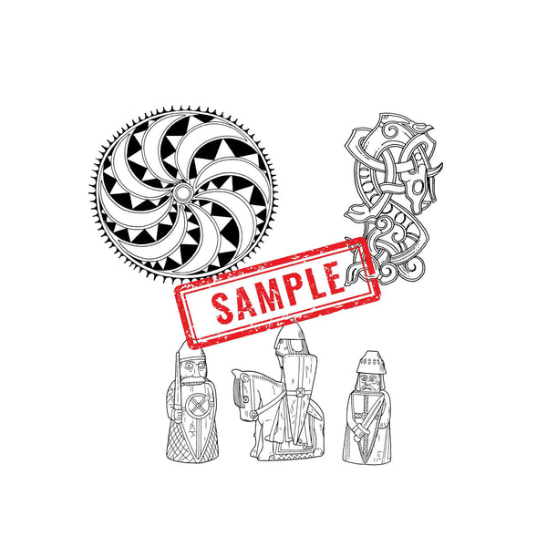 Sample illustrations from Viking Design Book - ideal for leathercraft tooling and pyrography