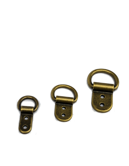 Antique Brass Solid Steel Clip Dee from Identity Leathercraft