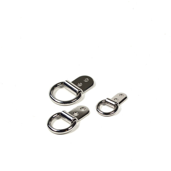 Nickel Plate Solid Steel Clip Dee from Identity Leathercraft