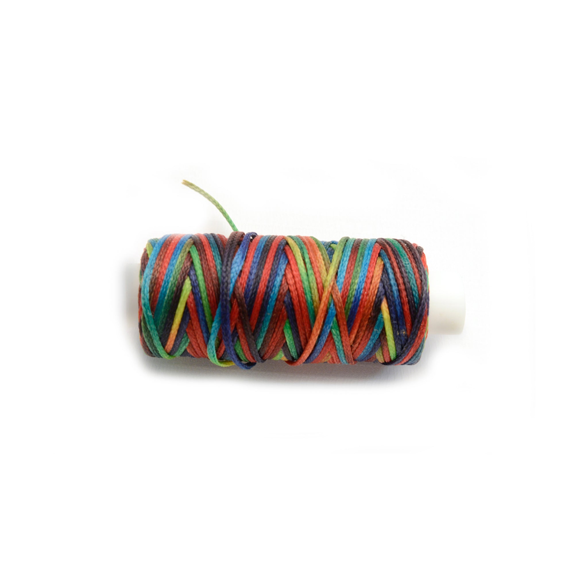 Multi-coloured Waxed Braided Cord from Identity Leathercraft