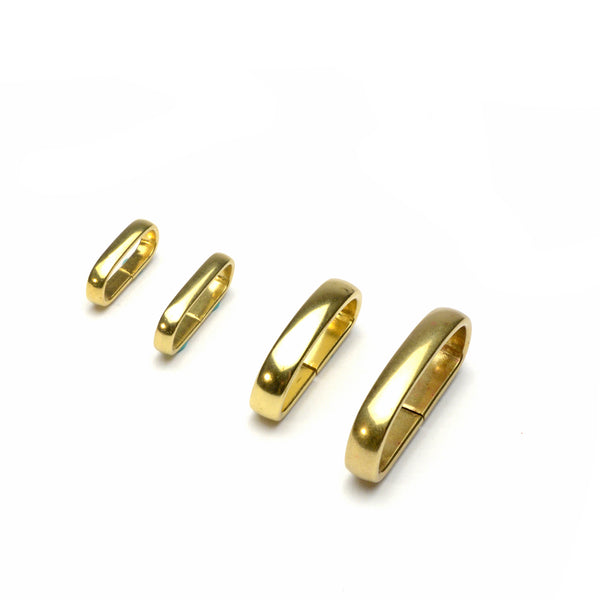 Solid Brass Strap or Belt Keepers from Identity Leathercraft